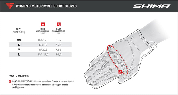 SHIMA Blaze Lady Motorradhandschuhe Damen - Belüftete, Sommer Handschuhe aus Mesh mit Knöchel und Fi