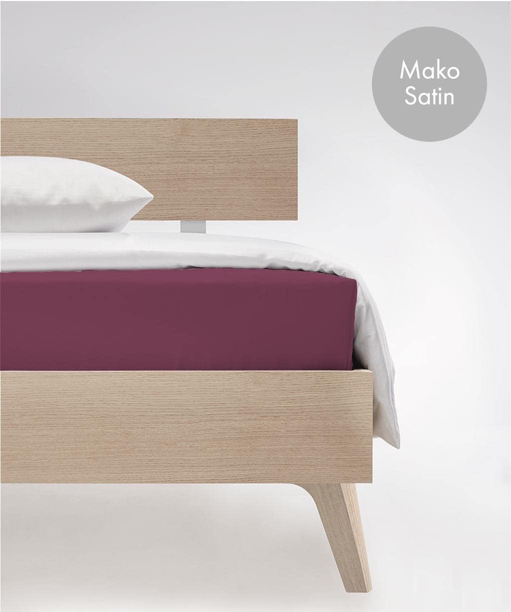 fleuresse L Uni-Colours-Bettlaken, Mako-Satin, Himbeere, 220 x 260 220 x 260 Himbeere, 220 x 260 Him