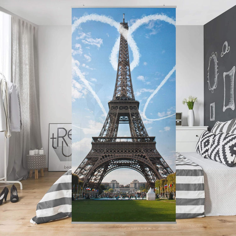 Bilderwelten Raumteiler Paris City of Love 250x120cm inkl. transparenter Halterung, inkl. transparen