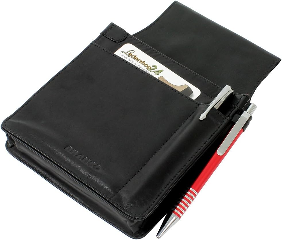 Ledershop24 Profi Leder Tablet-Kellnertasche passend für iPad mini bis 8 Zoll wahlweise mit Reissver