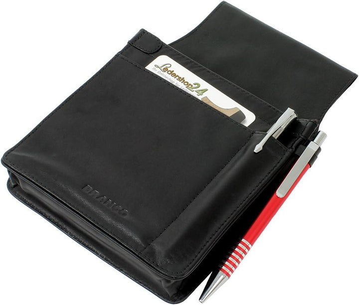 Ledershop24 Profi Leder Tablet-Kellnertasche passend für iPad mini bis 8 Zoll wahlweise mit Reissver