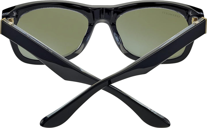 Serengeti Unisex Foyt Sonnenbrille, Glänzend, Schwarz, transparente Schicht, M