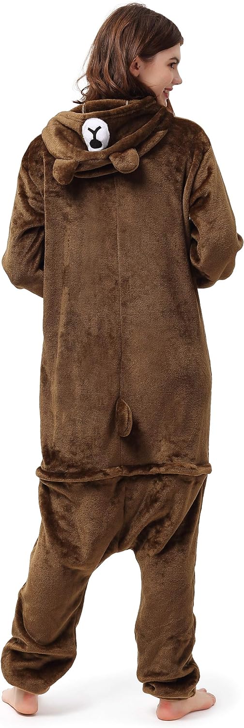 Katara 1744 (30+ Designs) Bären-Kostüm Grizzly, Unisex Onesie/ Pyjama-Qualität für Erwachsene & Teen