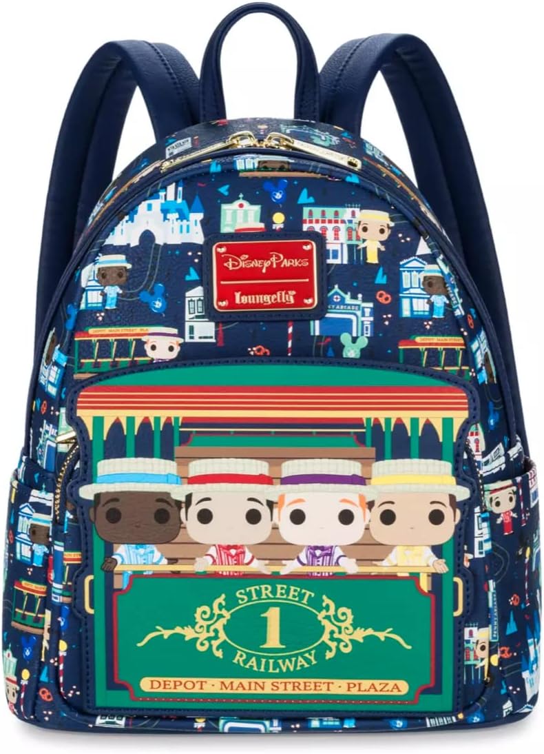 Disney Parks Loungefly Dapper Dans Mini-Rucksack Main Street U.S.A., Blau, Mini Backpack