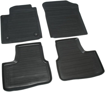 Skoda 1ST061541A Gummi Fussmatten 4X Gummimatten Original Allwettermatten mit Schriftzug (4-Türer)