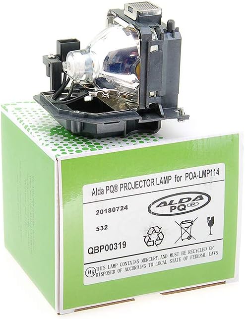 Alda PQ-Premium, Beamerlampe/Ersatzlampe für SANYO POA-LMP114 Projektoren, Lampe mit Gehäuse