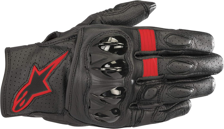 Alpinestars Motorradhandschuhe Celer V2 Gloves Black Red Fluo, Schwarz/Rot, M