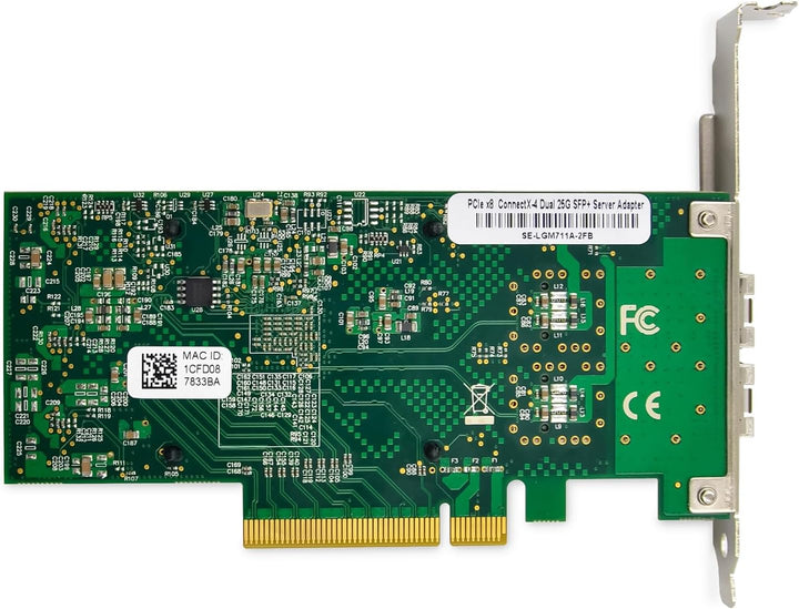 DIGITUS 25 Gigabit Ethernet Server Netzwerkkarte - 2 Port SFP28 - NIC - 1000/10000/25000 Mbps 2x SFP