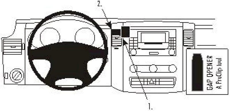 Brodit 213456 ProClip Halterung, schwarz