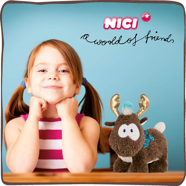 NICI Plüschtier Reny Heart 32 cm – Rentier Kuscheltier für Jungen, Mädchen & Babys – Flauschiges Sto