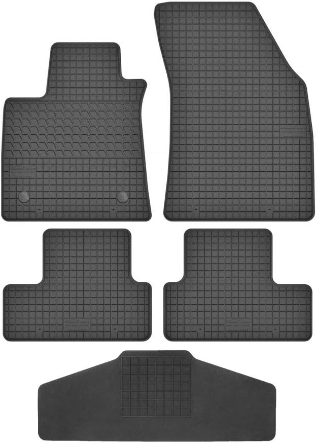 Fussmatten Vorne, Hinten + Tunnel Matte 5er Set für Renault Megane 4 IV ab 2016 Gummi Gumimatten Vor