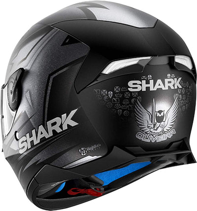 SHARK Herren NC Motorrad Helm, Schwarz/Grau, L L Schwarz/Grau, L Schwarz/Grau