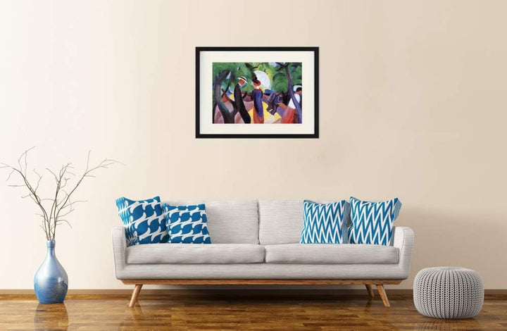 1art1 August Macke Poster Promenade, 1913 Gerahmtes Bild Mit Edlem Passepartout | Wand-Bilder | Im B