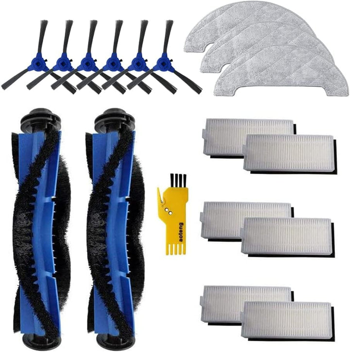 aotengou Ersatz-Zubehör-Set für Ultenic D5s D5s Pro D5s Pro+ D5 Roboter-Staubsauger 17 Packungen 2 H