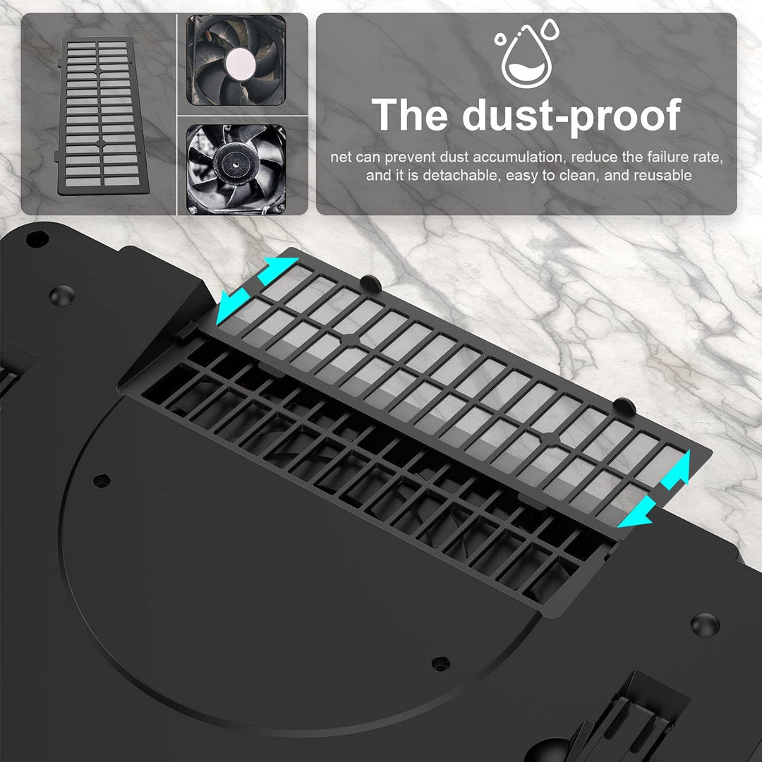 IETS GT500 Leistungsstarker Turbo-Lüfter (5000 U/min), Laptop-Kühlpad mit stufenloser Geschwindigkei