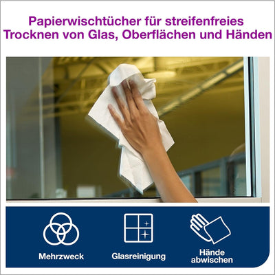 Tork Mehrzweck-Papierwischtücher mit Innenabrollung Weiss M2, Hand- und Oberflächenreinigung, 2 × 27