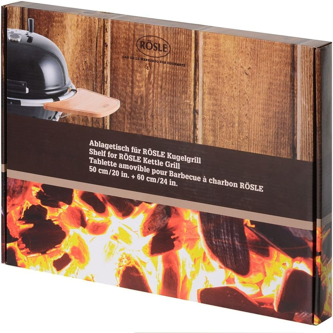 RÖSLE Holzkohle-Kugelgrill No.1 AIR F60 Hochwertiger Kohlegrill mit Air Control System & Ablagetisch