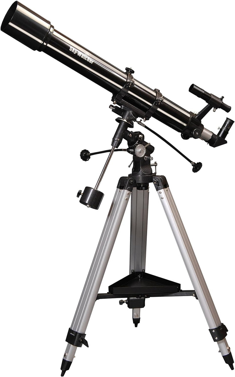 Sky-Watcher Evostar-90 (EQ-2) (90mm (3,5 Zoll), f/900) Refraktor Teleskop Silber