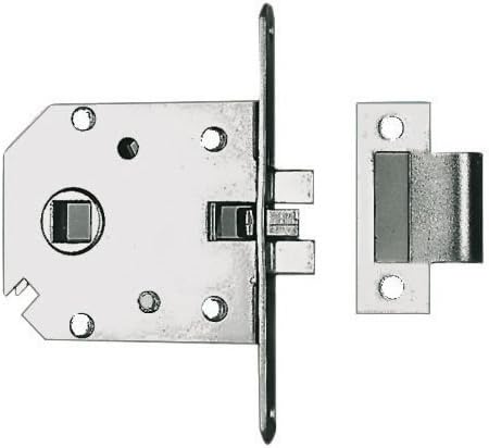 Osculati Einsteckschloss einfach Messing verchromt 68x60x9mm