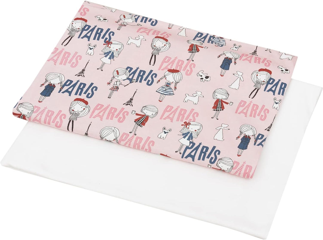 1buy3 Duo-Set Jersey Stoff Gemustert zum nähen | 92% Baumwolle, 8% Elasthan | Kinderstoff | Baumwoll