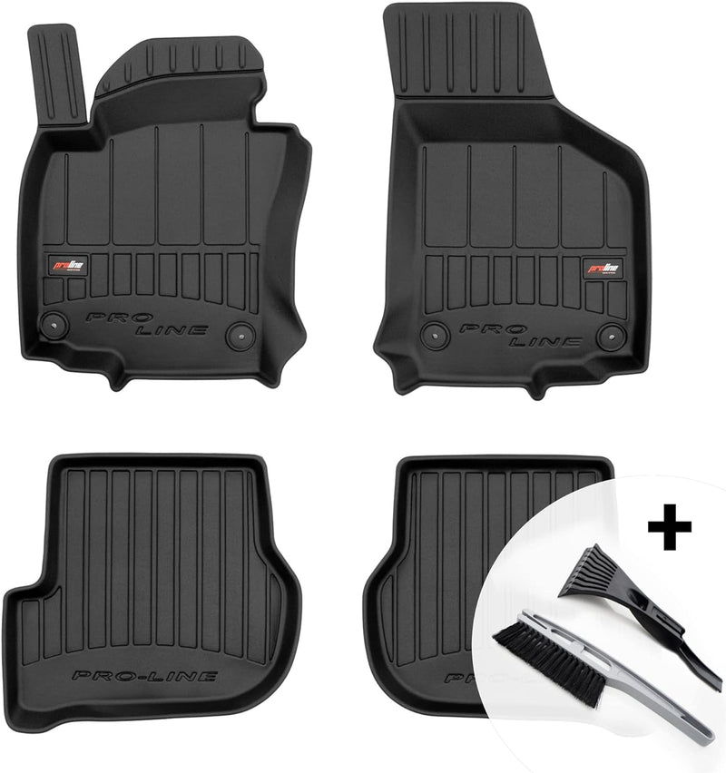 moto-MOLTICO 3D Gummimatten Auto Fussmatten Gummi Automatten 4-teilig Set - passend für VW Golf V Je