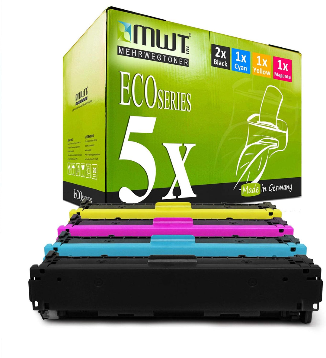 5X Kraft Office Supplies Toner kompatibel für Canon I-Sensys LBP 7100 7110 cw cn ersetzt 731 Schwarz