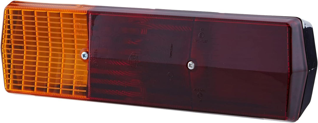 HELLA - Heckleuchte - Glühlampe - 12/24V - Anbau/geschraubt - Lichtscheibenfarbe: rot/gelb - Stecker