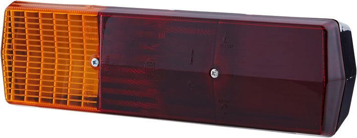 HELLA - Heckleuchte - Glühlampe - 12/24V - Anbau/geschraubt - Lichtscheibenfarbe: rot/gelb - Stecker