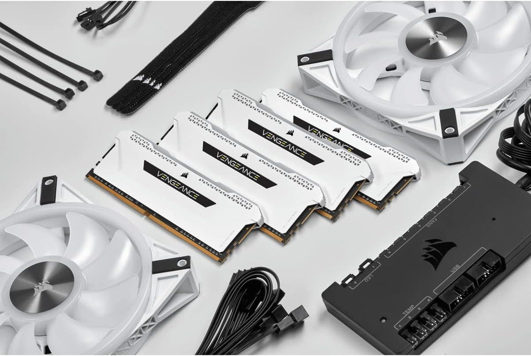 Corsair VENGEANCE RGB PRO SL 32GB (4x8GB) DDR4 3200 (PC4-25600) C16 1.35V - Weiss 4 x 8 GB, 4 x 8 GB