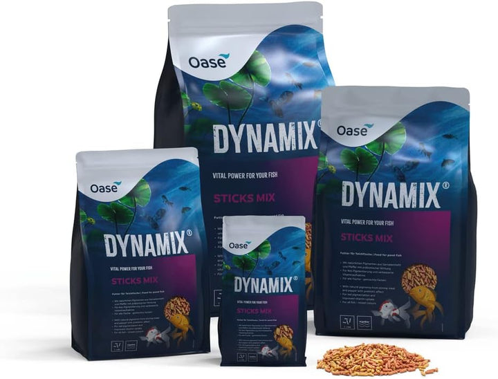 OASE Dynamix Sticks Mix 20 L, Fischfutter, Teichfischfutter, ideal bei gemischter Haltung von natur-