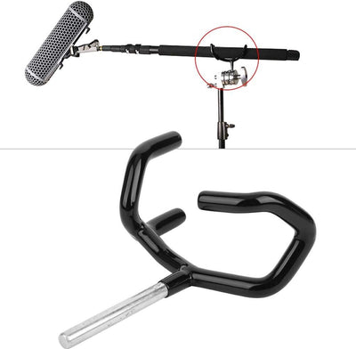 Audio Boom Pole Stützständer Metall Mikrofonhalter Halter Audio Boom Pole Stützhalter Ständer Schwar