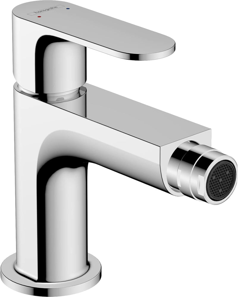 hansgrohe Einhebel-Bidetmischer Rebris S, Bidetarmatur mit Metall Zugstange, wassersparend, Chrom Ch