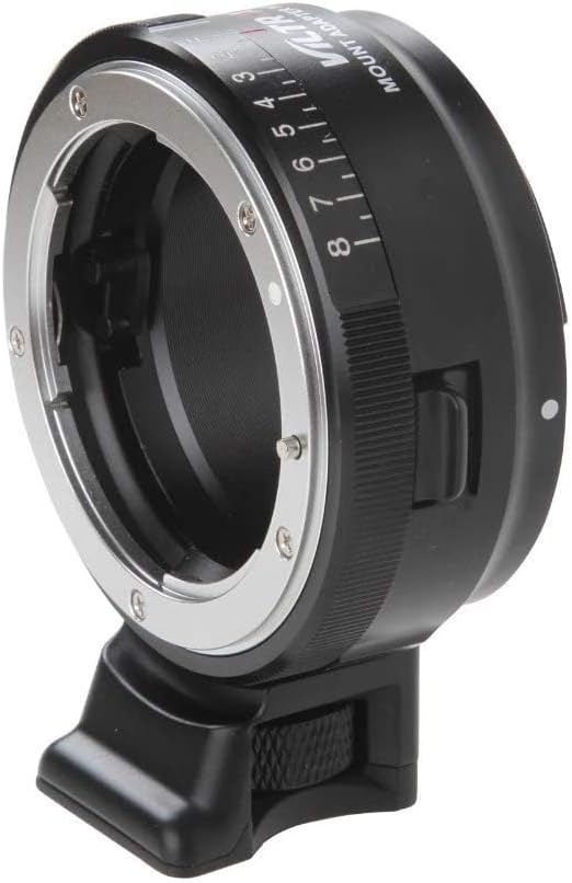 VILTROX NF-NEX Adapter Manueller Fokus Objektivadapter mit Blendenscheibe für Nikon G/F/AI/S/D Objek