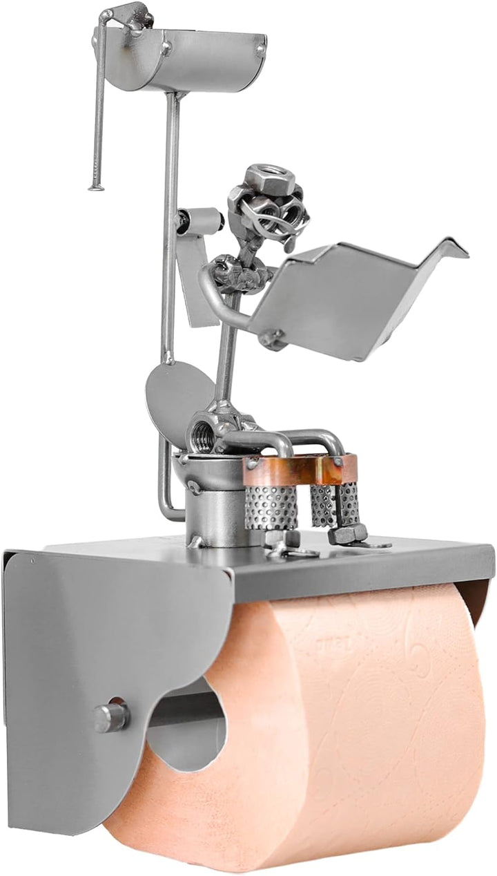 metalman24 Schraubenmännchen KLOMANN KLOPAPIERHALTER TOILETTENPAPIERHALTER handgefertigte ausgefalle