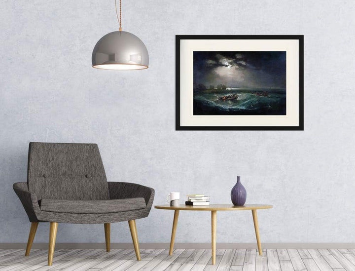 1art1 Joseph William Turner Poster Fischer Auf Dem Meer, 1796 Gerahmtes Bild Mit Edlem Passepartout