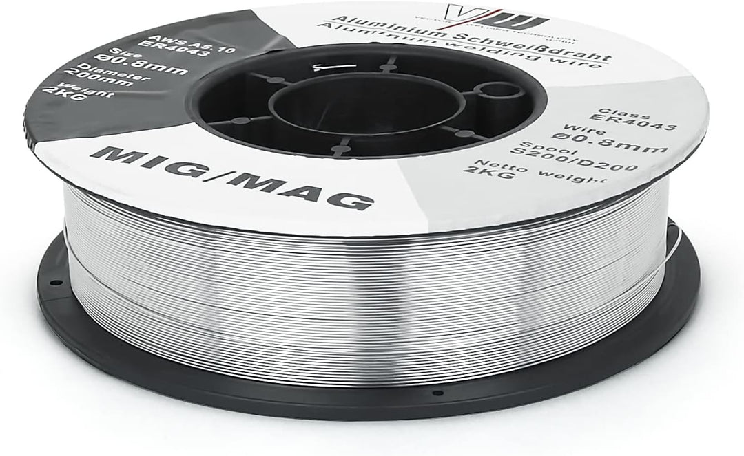 MIG MAG Schweissdraht ER4043 - Aluminium - Drahtrolle D200/S200-2kg - 0.8mm Durchmesser - VECTOR WEL