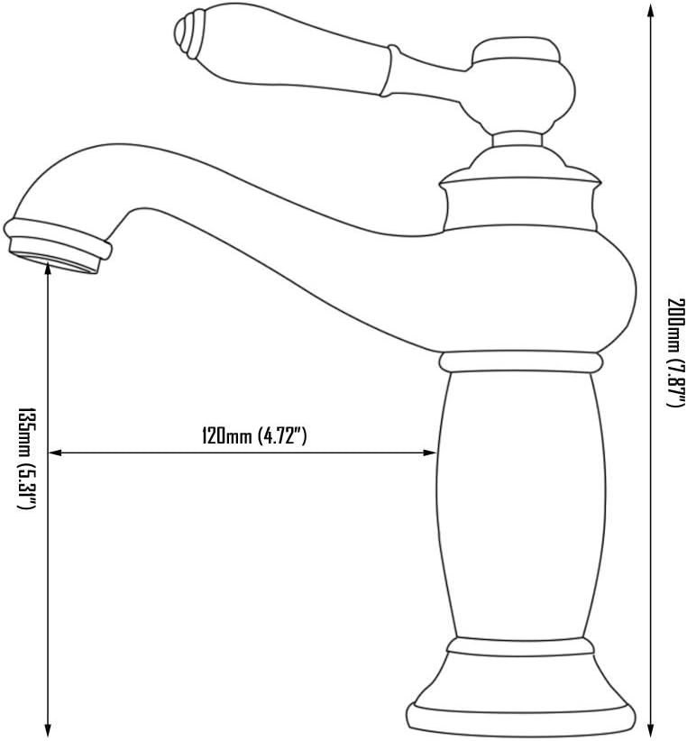 Beelee Wasserhahn antiken bronze Messing becken spuele wasserhahn single mit wasserhaehne Silber Chr