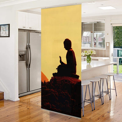 Bilderwelten Raumteiler Resting Buddha 250x120cm inkl. transparenter Halterung 250x120cm incl. trans