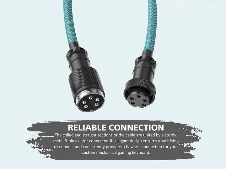 Ranked Coiled Cable | Handgefertigtes Double-Sleeved Geflochtenes Kabel | USB Typ C auf A | 5-Pin Av