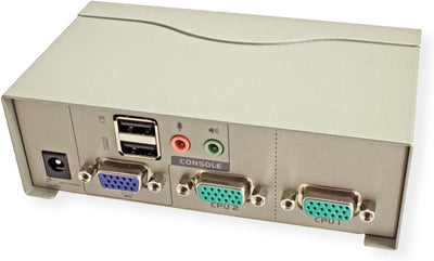 ATEN 2-Port USB VGA KVM with Audio (KVM Cables Included)