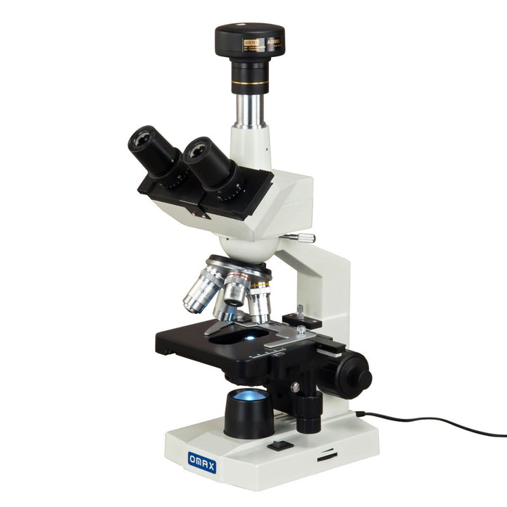 AmScope M83EZ-C50U OMAX 40X-2500X Trinokulares digitales Verbundmikroskop mit 5-MP-Digitalkamera und
