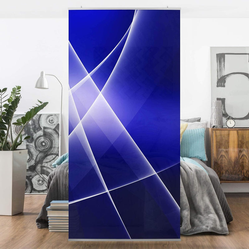 Bilderwelten Raumteiler Blue Disco 250x120cm inkl. transparenter Halterung 250x120cm incl. transpare