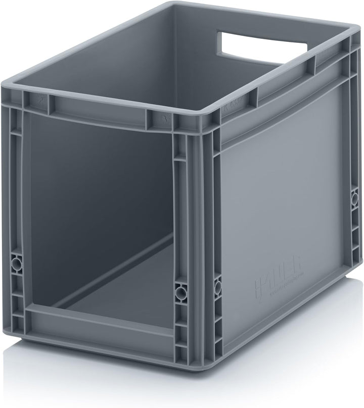 2x Euro Sichtlagerkasten 40 x 30 x 32 cm inkl. gratis Zollstock * Eurobehälter mit Fenster, 2er Set