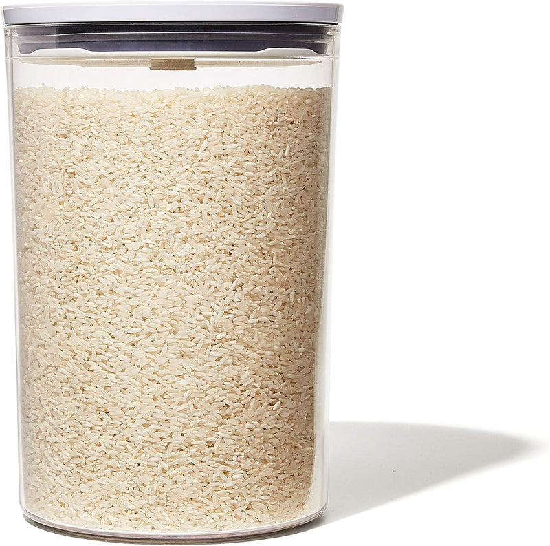 OXO Good Grips Round POP Container – 5.2 Qt for flour, sugar and more 5.2 Qt - Flour Wei, 5.2 Qt - F