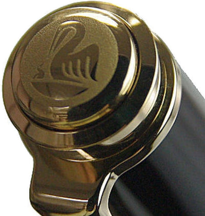 Pelikan Premium M400 Füllfederhalter FEF Plume schwarz/grün, schwarz/grün