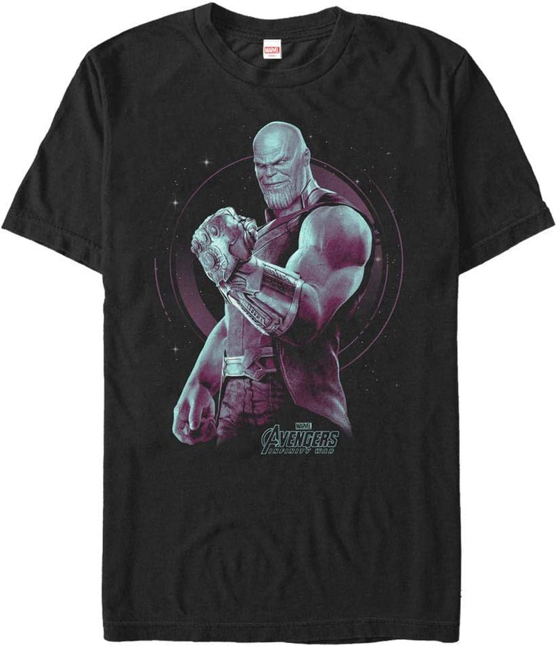 Marvel Unisex Avengers: Infinity War Thanos The Mad Titan Organic Short Sleeve T-shirt L Schwarz, L