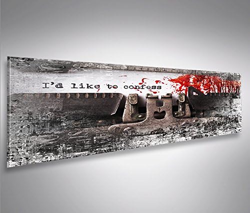 islandburner Bild Bilder auf Leinwand I Confess Modern Street Art Panorama XXL Poster Leinwandbild W