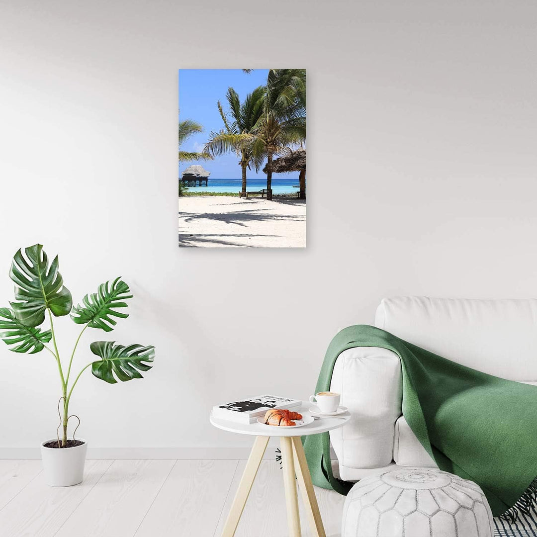 Wandbild XXL Landschaft Deko Kunst Bilder Ozean Blau 80x120 cm Deko paneel 80x120 cm Blau_C, Deko pa