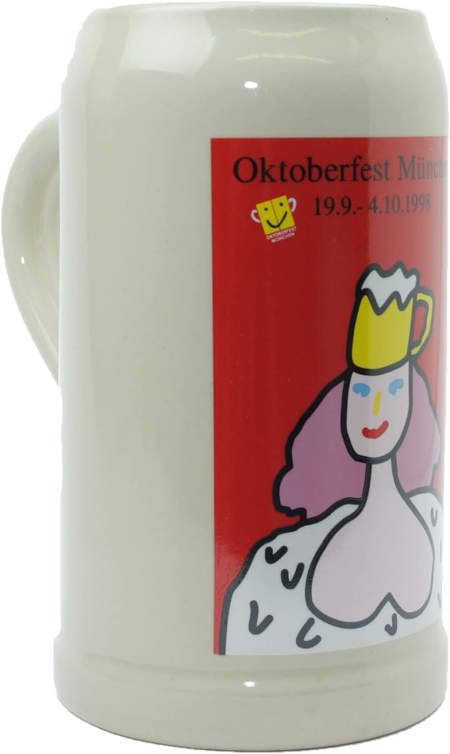 Steinfixx® - Original Oktoberfestkrug 1998 I Jahrgangskrug I Jahreskrug I Wiesnkrug I Sammlerkrug