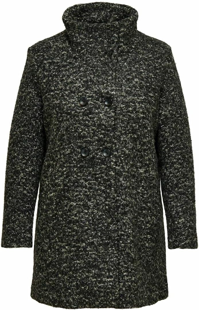 ONLY Carmakoma CARNEWSOPHIA WOOL COAT CC OTW, kombi(blackwhitemelange (177911003)), Gr. M